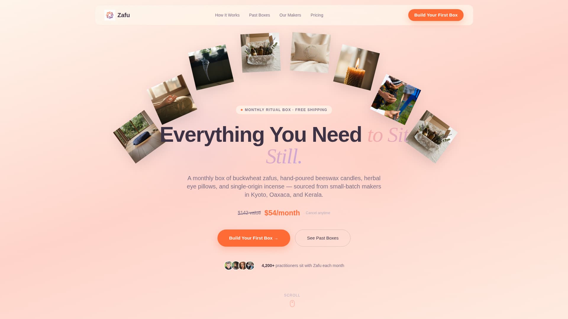 Zafu - Serene Meditation Landing Page Template