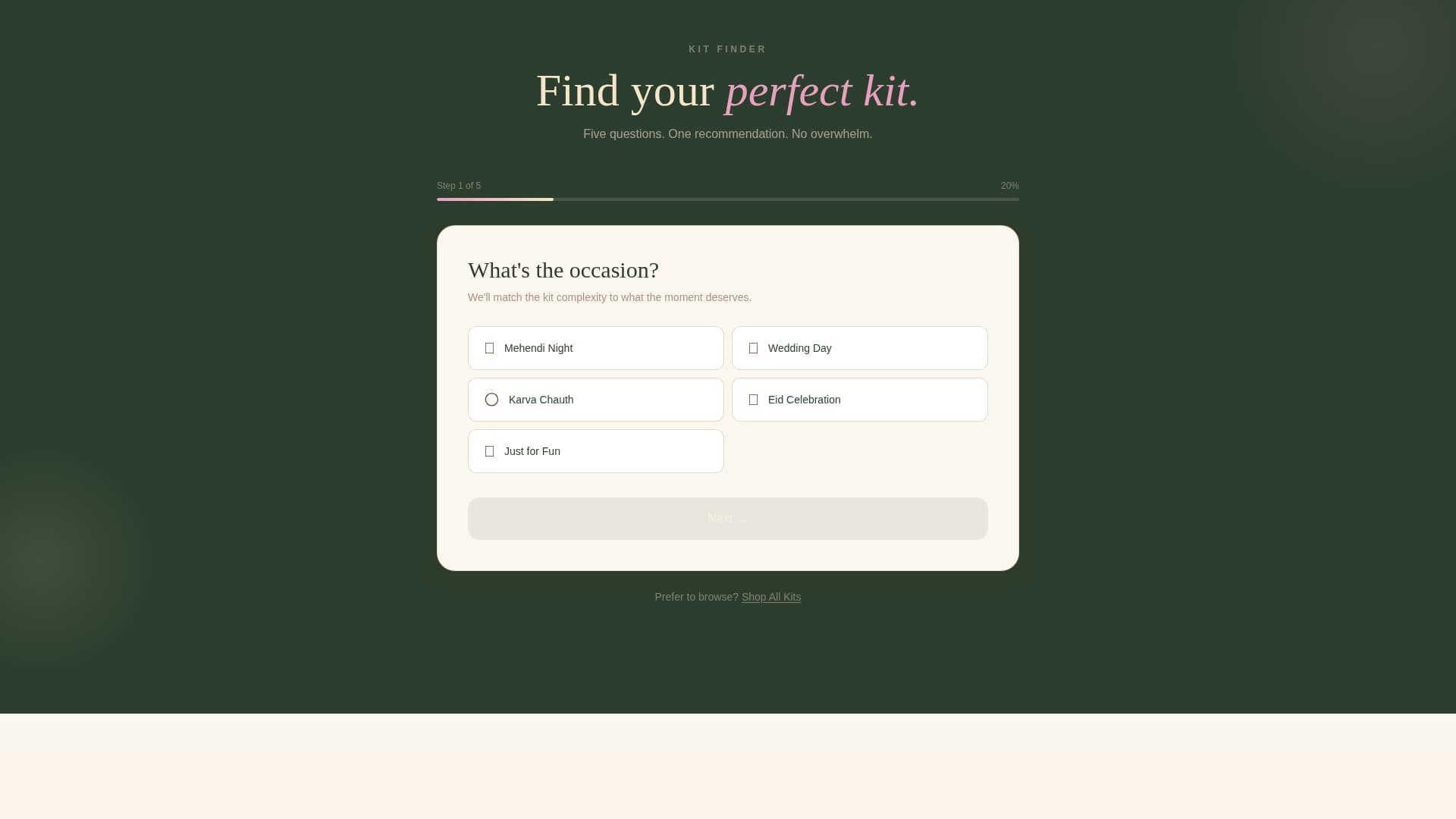 Mehendi - Curated Bridal Landing Page Template
