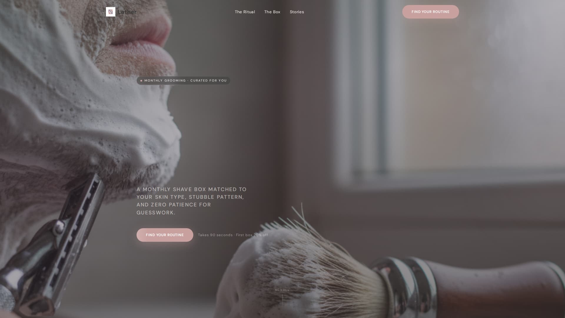 Lather - Premium Grooming Landing Page Template