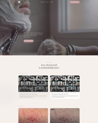 Lather - Premium Grooming Landing Page Template