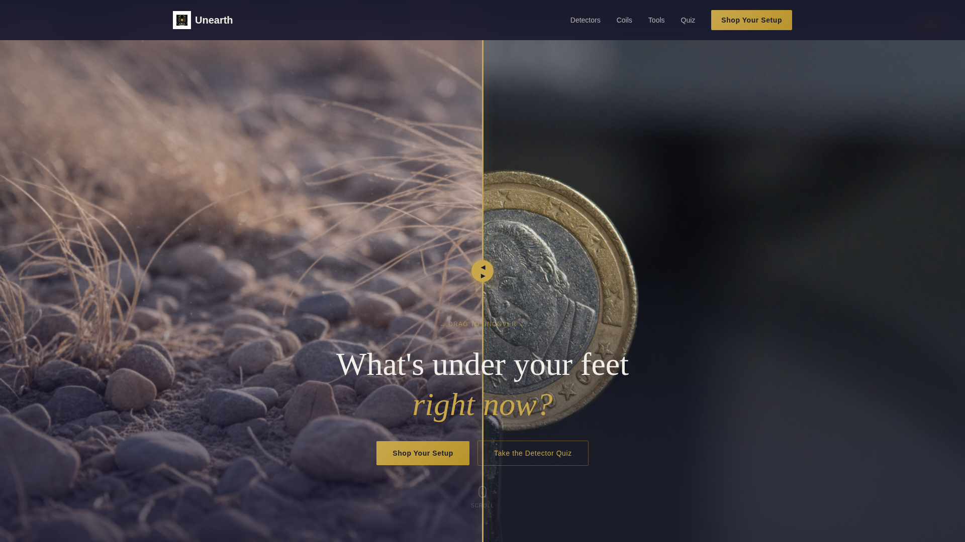 Unearth - Compelling Metaldetecting Landing Page Template