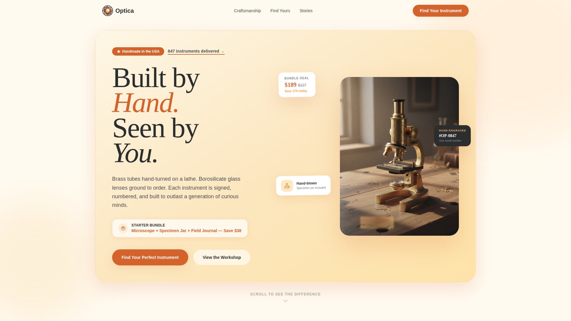 Optica - Captivating Scienceequipment Landing Page Template