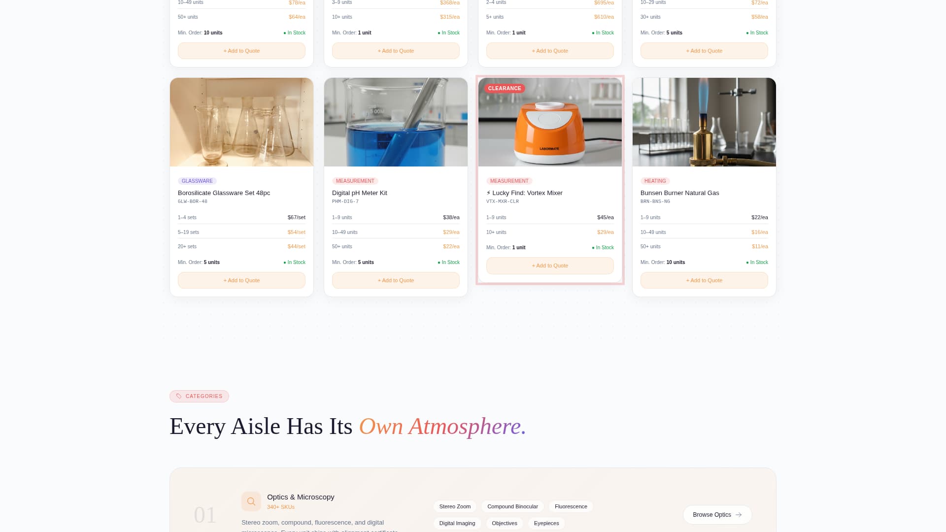 Optica - Precision Science Landing Page Template