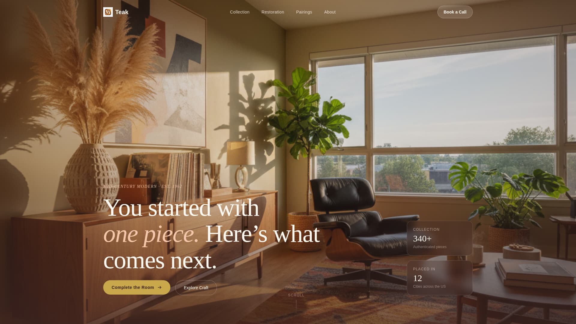 Teak - Curated Furniture Landing Page Template