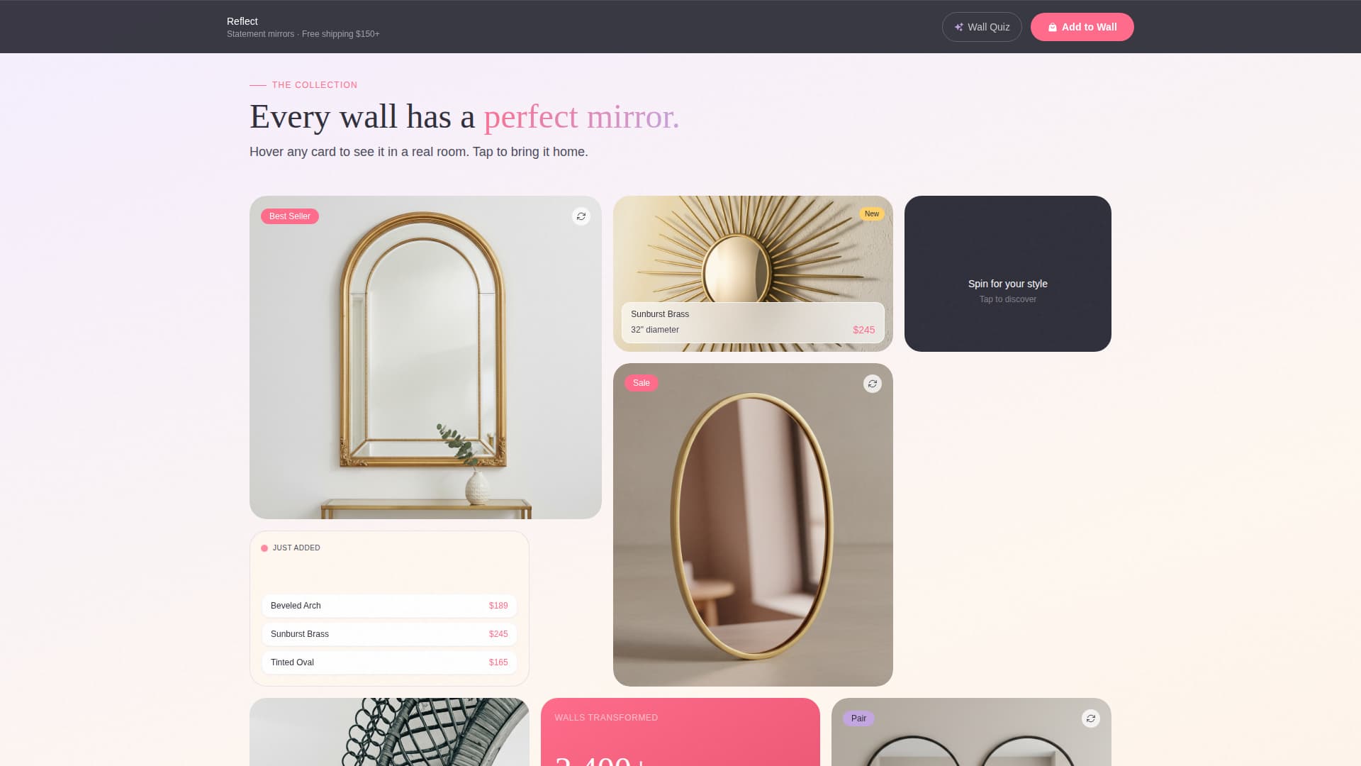 Reflect - Stunning Mirror Landing Page Template