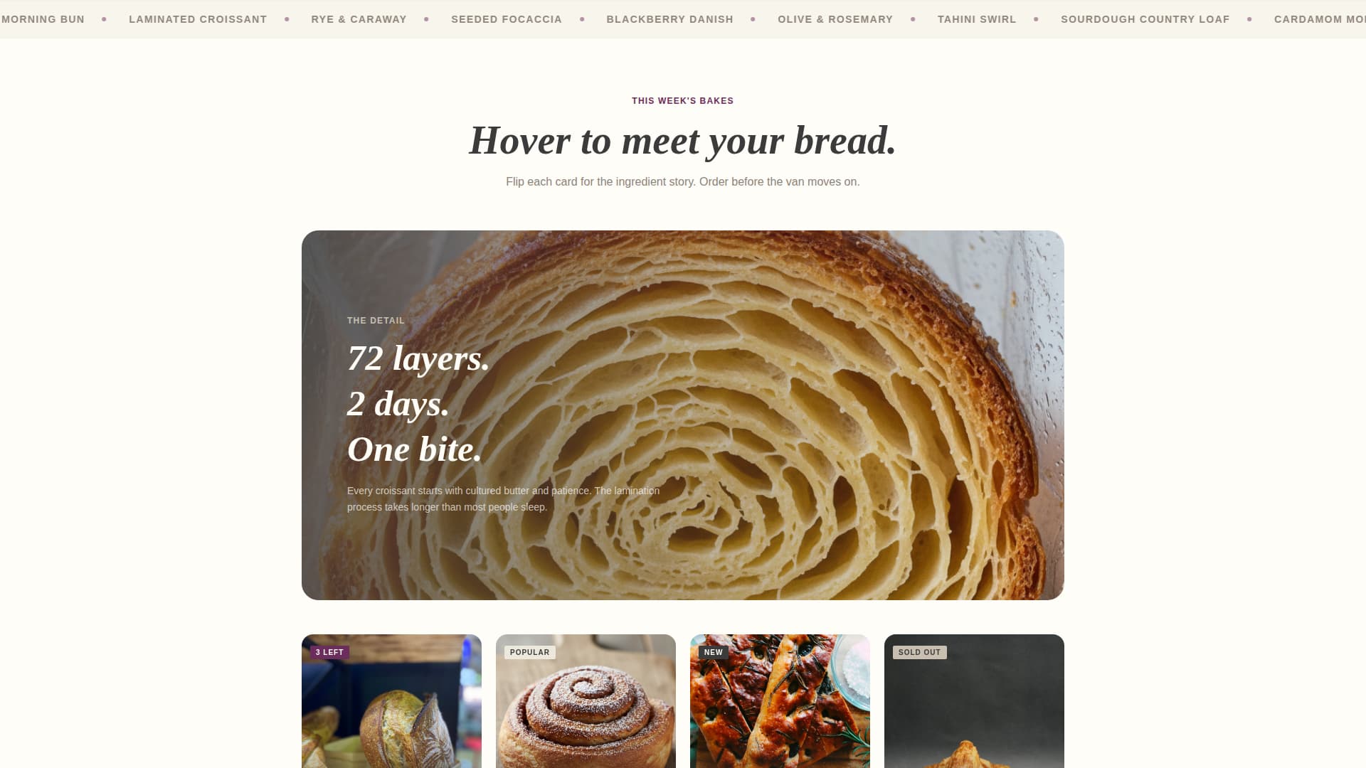 Rise - Irresistible Bakery Landing Page Template