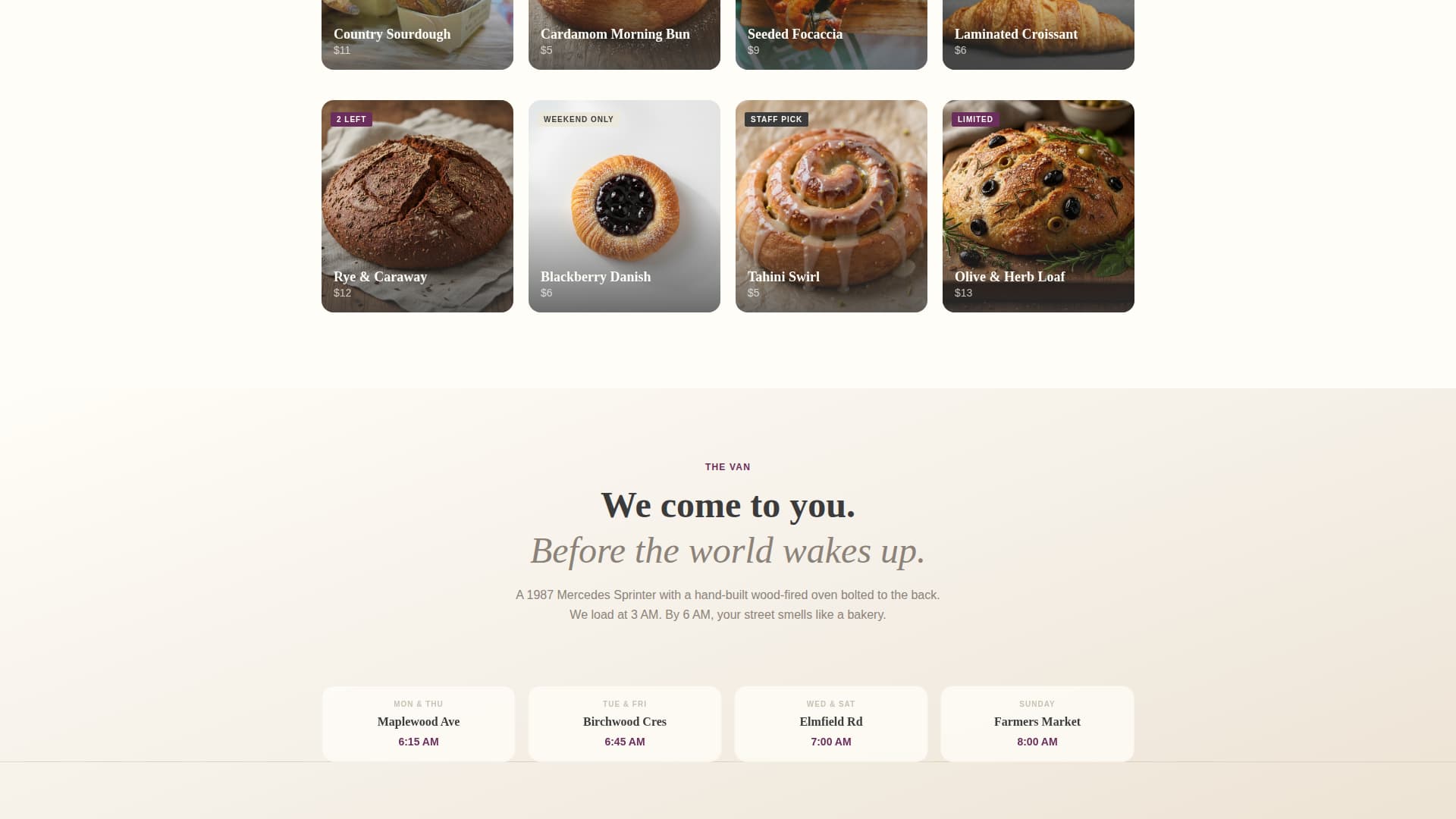 Rise - Irresistible Bakery Landing Page Template