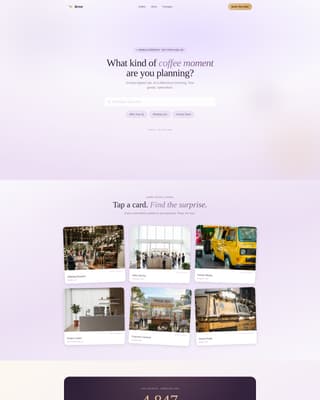 Brew - Enchanting Mobilecaf Landing Page Template