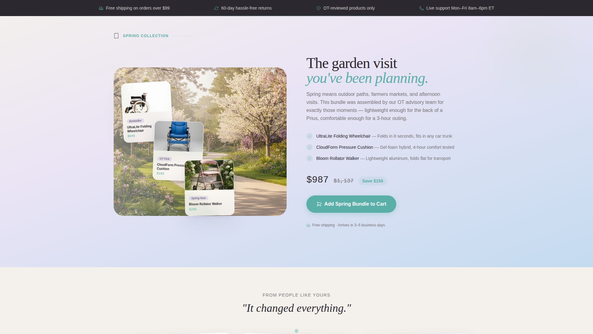 Glide - Curated Mobility Landing Page Template