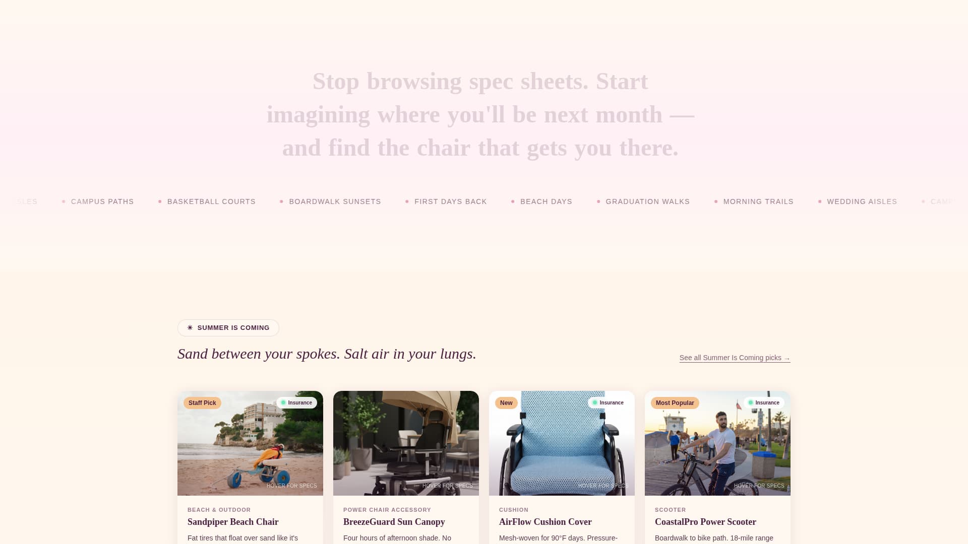 Glide - Warm Mobility Landing Page Template
