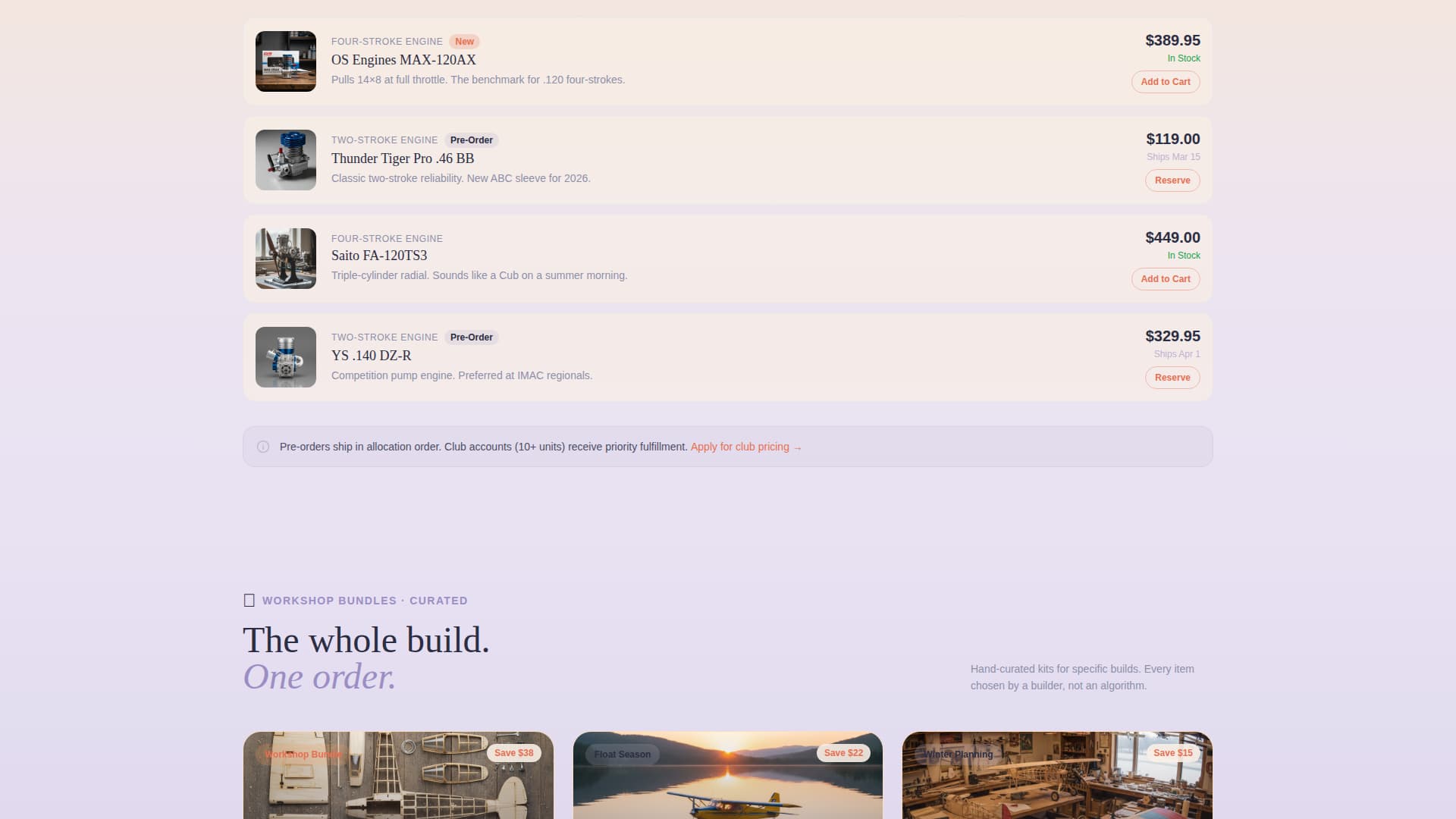 Balsa - Curated Hobby Landing Page Template