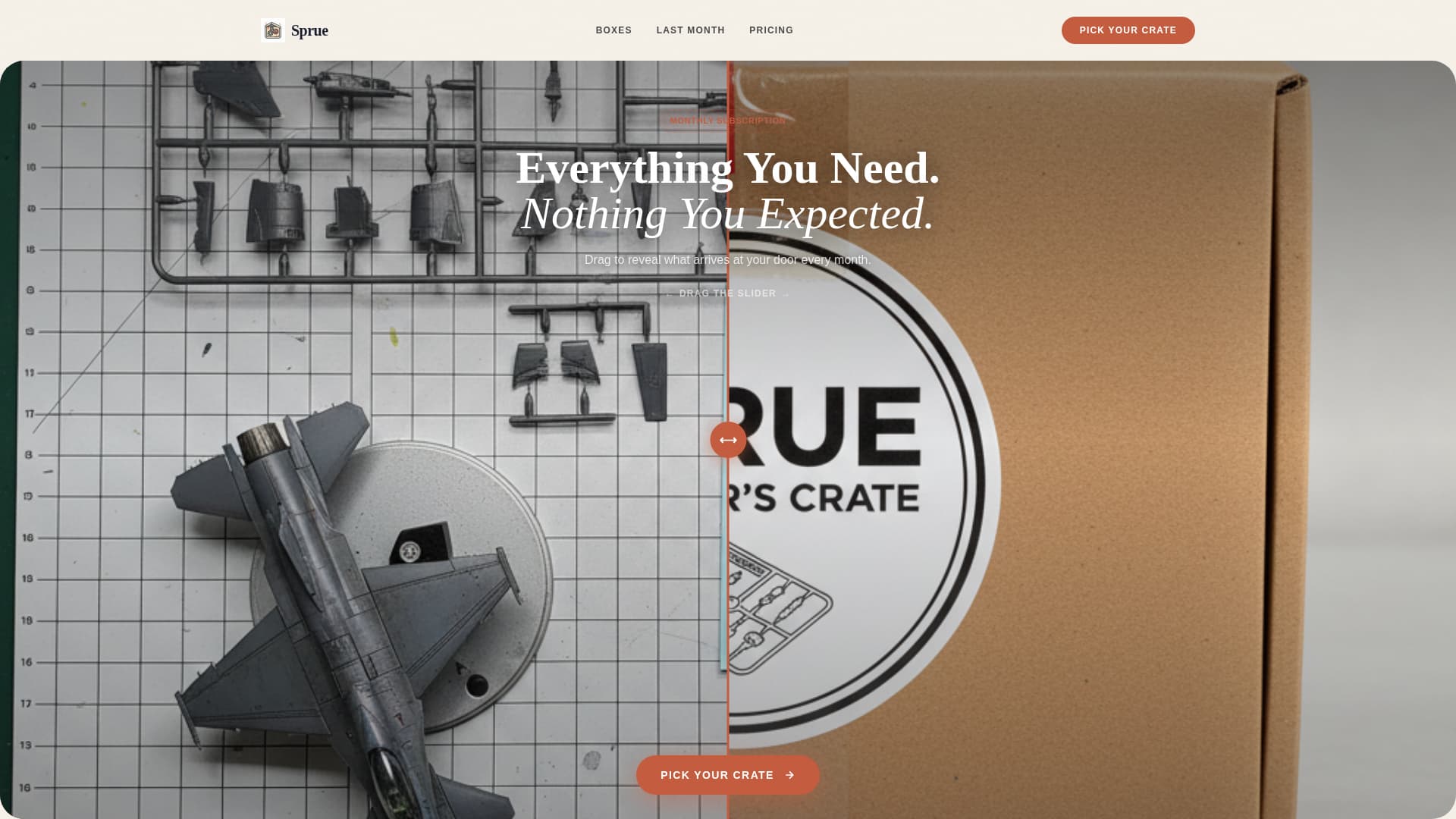 Sprue - Seasonal Modelkits Landing Page Template
