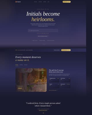 Engrave - Luxurious Monogram Landing Page Template