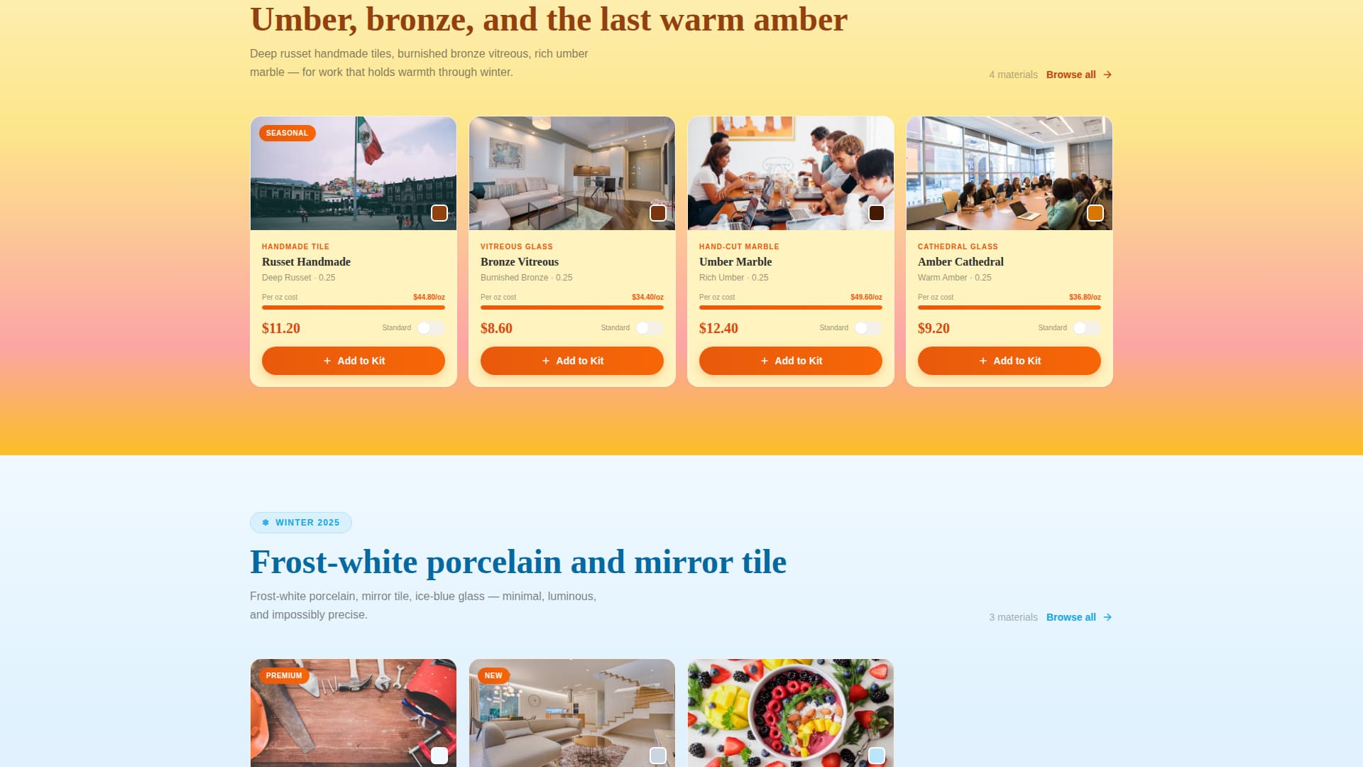 Tessera - Vibrant Mosaicsupply Landing Page Template