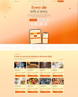 Tessera - Vibrant Mosaicsupply Landing Page Template