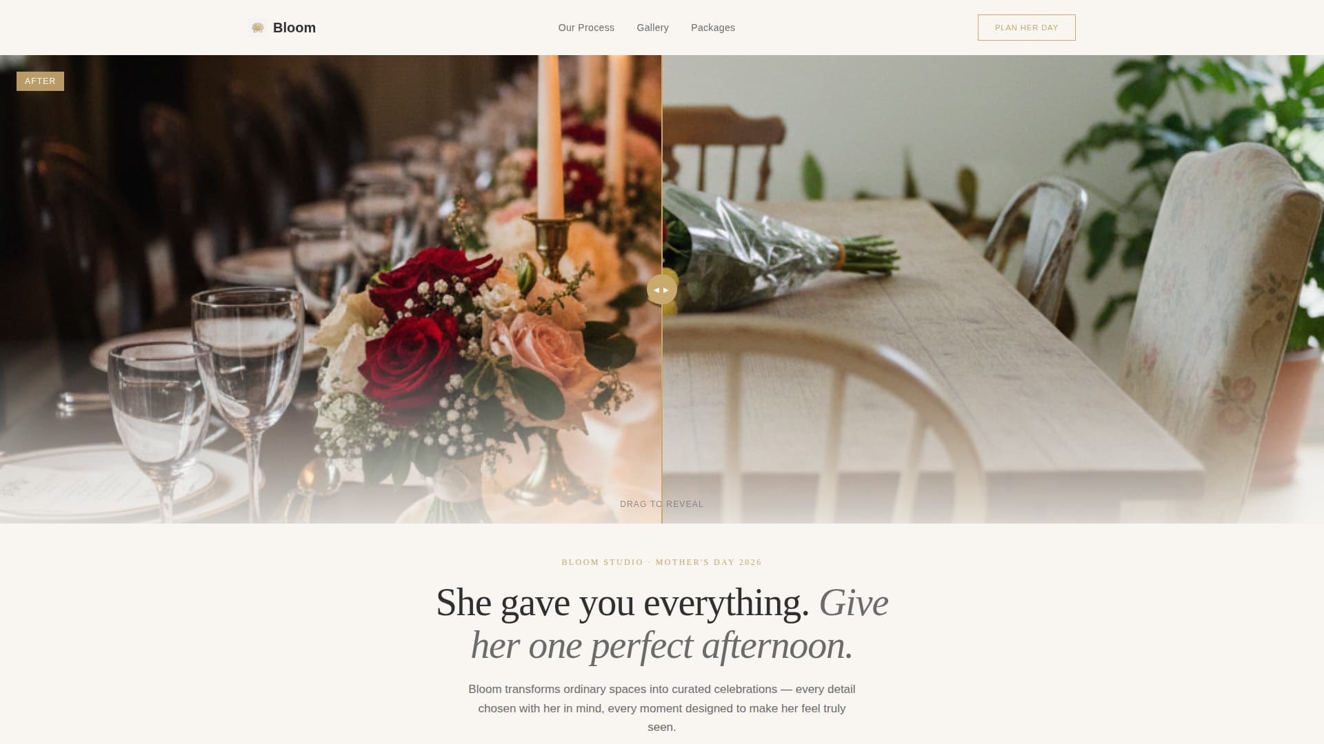 Bloom - Elegant Celebration Landing Page Template