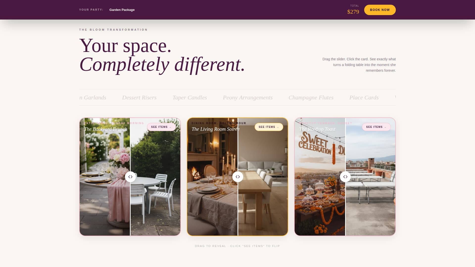 Bloom - Luxe Celebration Landing Page Template
