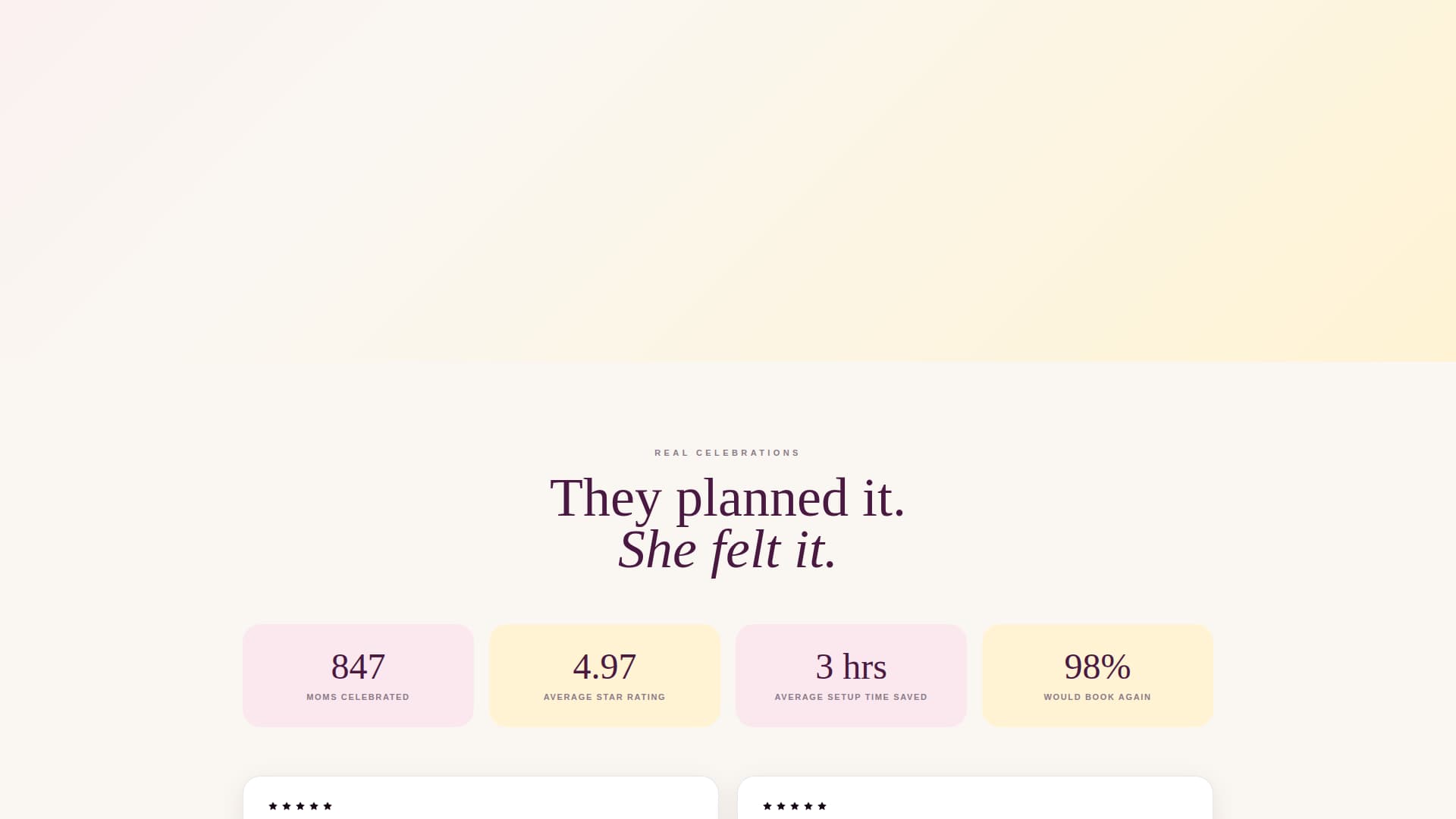 Bloom - Luxe Celebration Landing Page Template