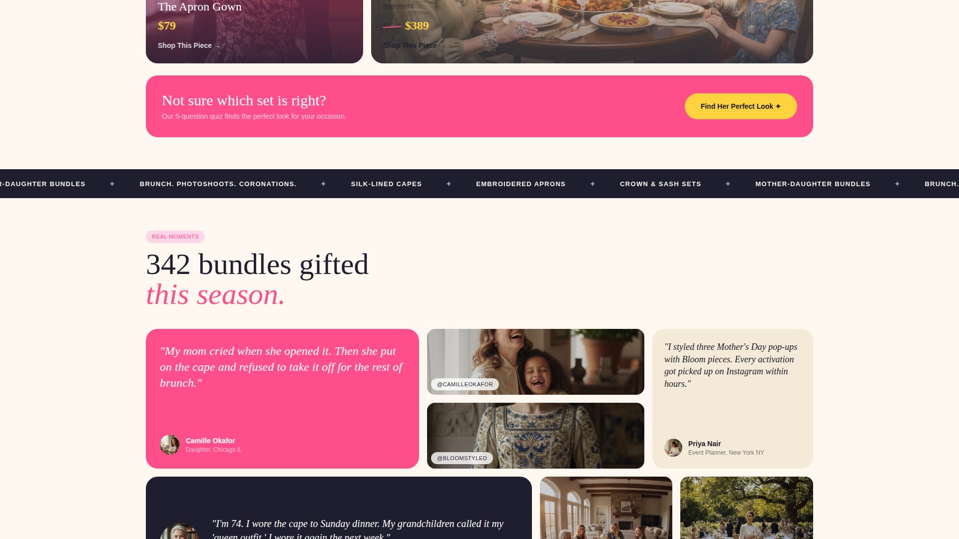 Bloom - Luxe Motherdaughter Landing Page Template