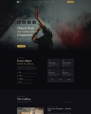 Relic - Exclusive Memorabilia Landing Page Template