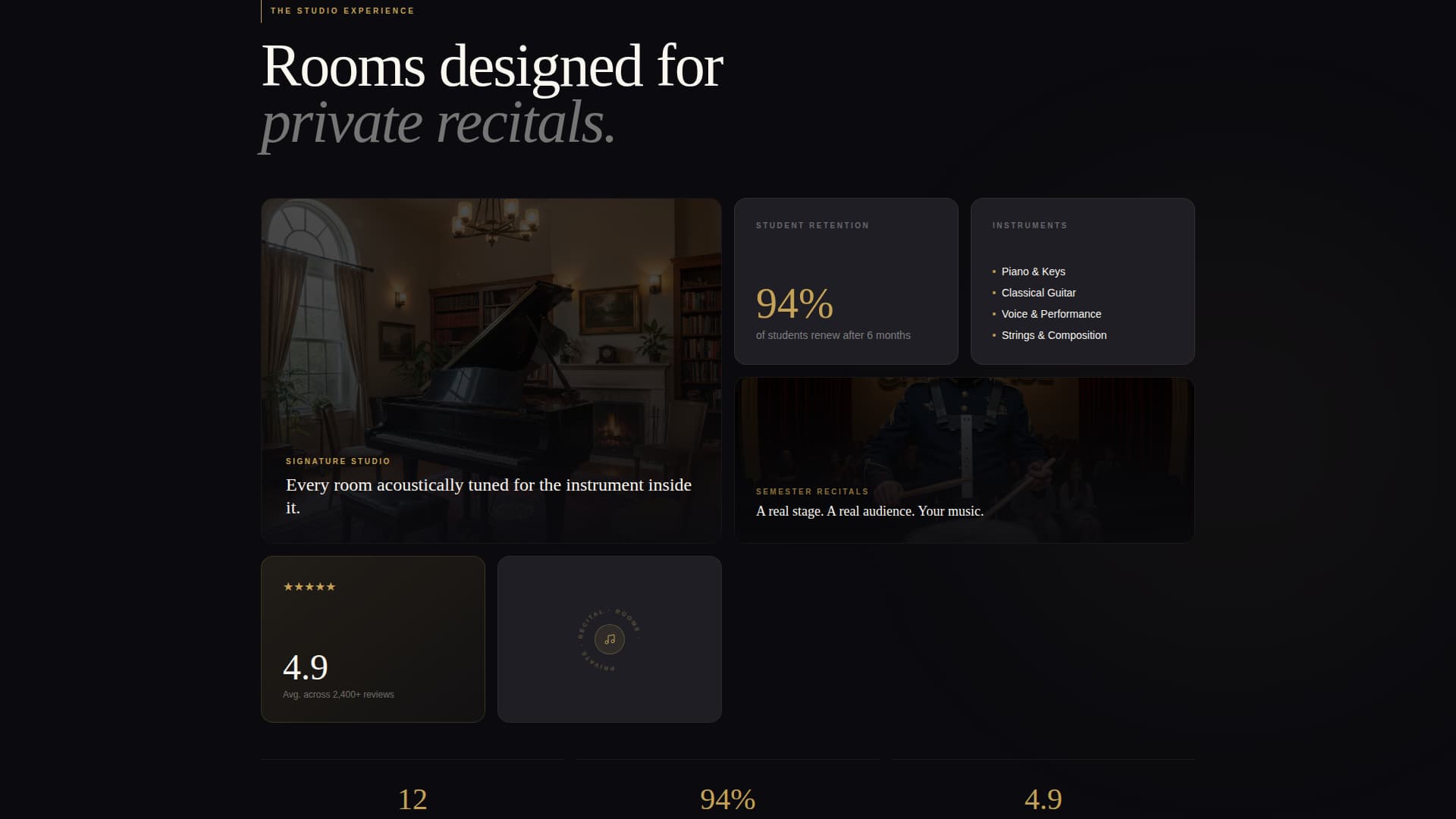 Cadence - Luxe Musicschool Landing Page Template