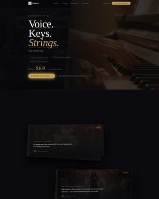 Cadence - Luxe Musicschool Landing Page Template