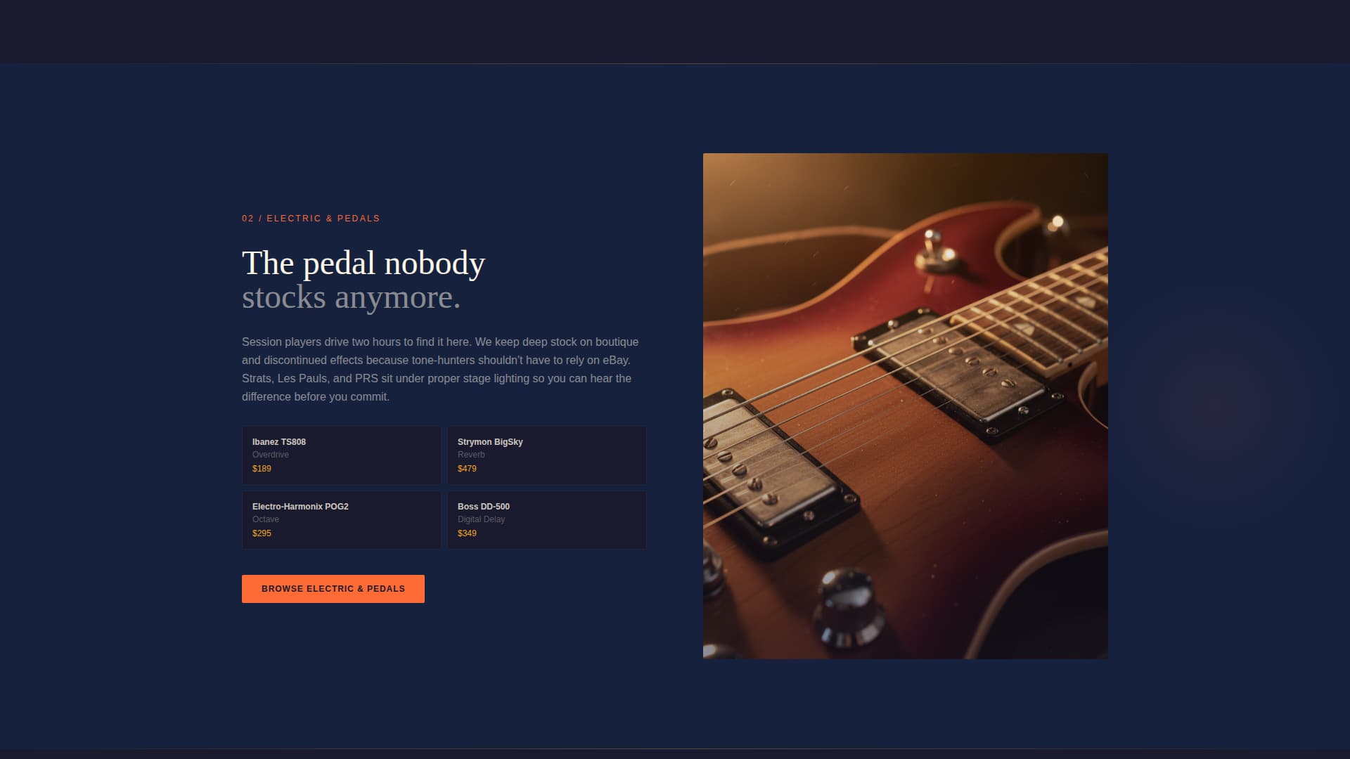 Chord - Curated Musicstore Landing Page Template