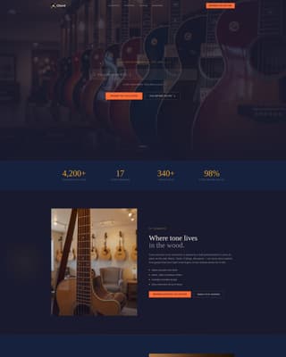 Chord - Curated Musicstore Landing Page Template