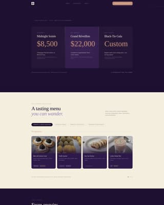 Rveillon - Luxe Catering Landing Page Template