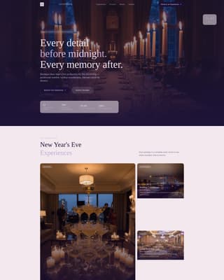 Midnight — Opulent New Year's Eve Landing Page Template