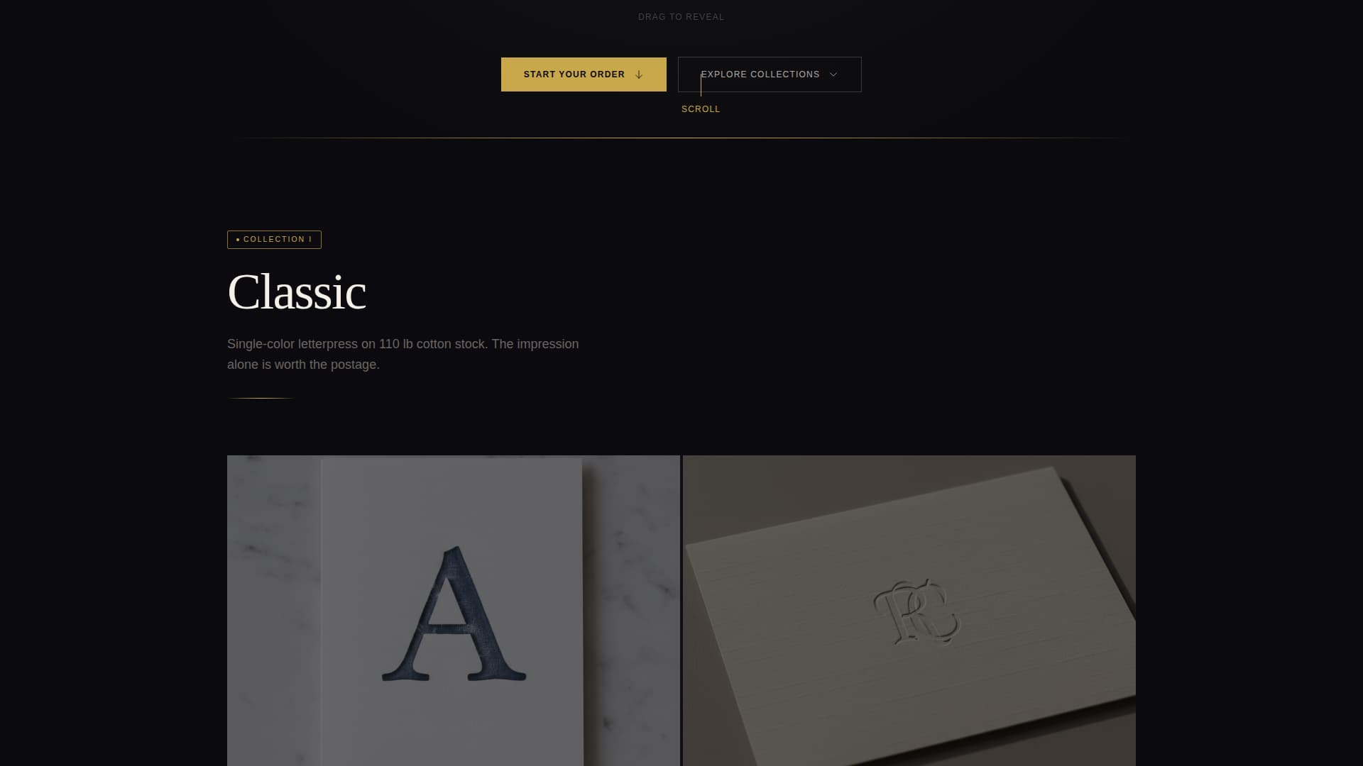 Emboss - Luxe Letterpress Landing Page Template
