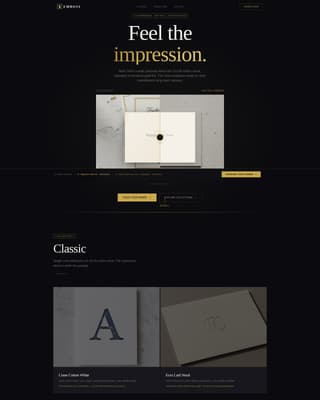 Emboss - Luxe Letterpress Landing Page Template