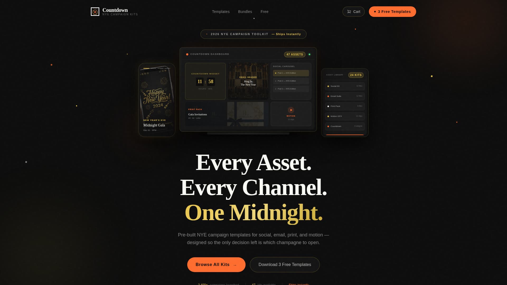 Countdown - Electric Nye Landing Page Template