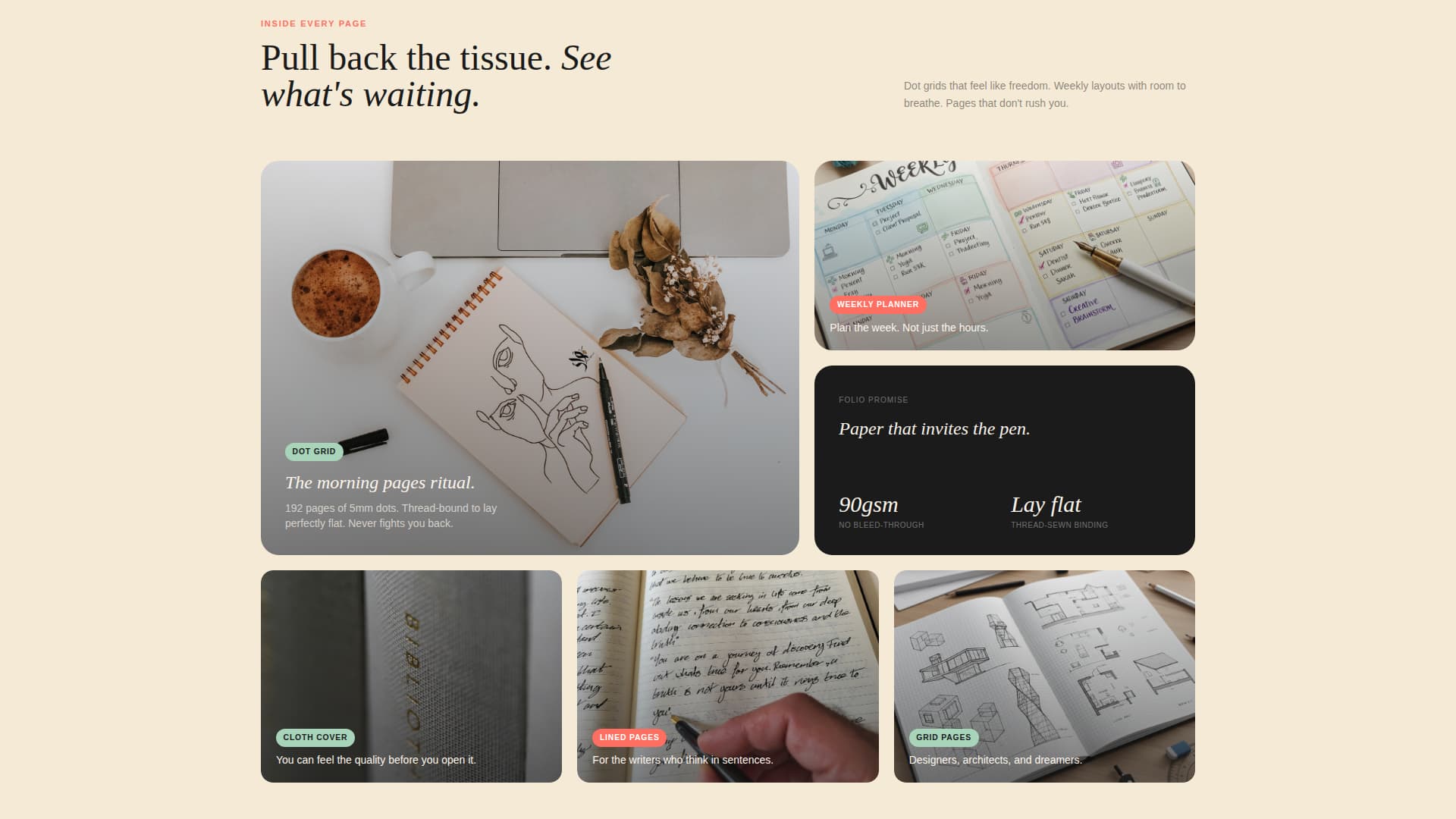 Folio - Luxe Stationery Landing Page Template