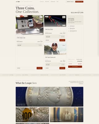 Mint - Prestigious Numismatic Landing Page Template