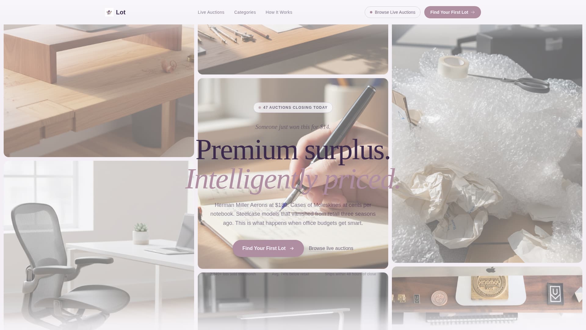 Lot - Luxe Officesupplies Landing Page Template