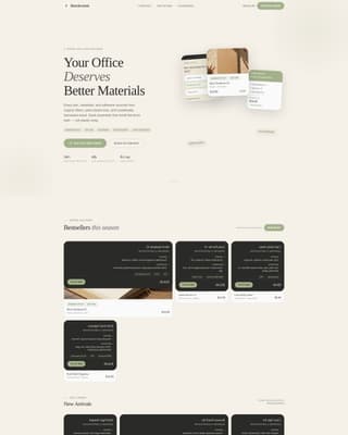 Stockroom - Sustainable Office Landing Page Template