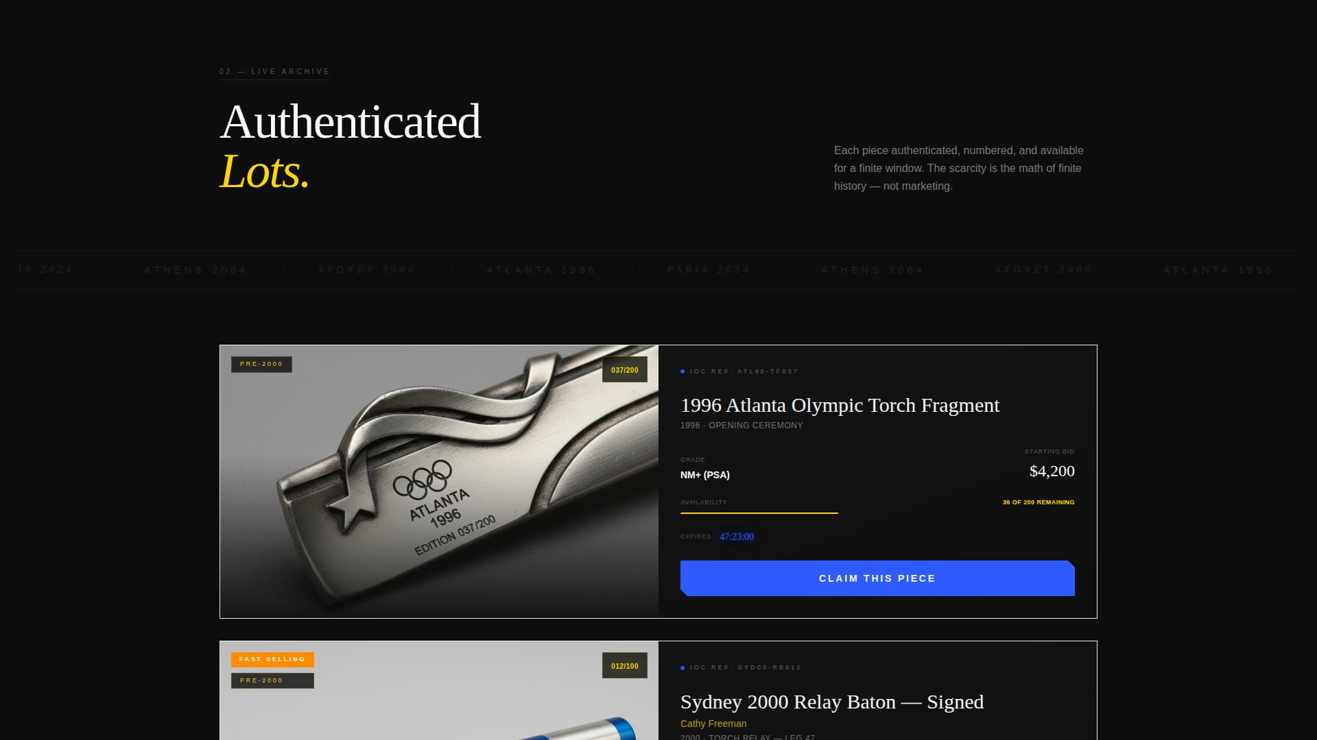 Torch - Exclusive Memorabilia Landing Page Template