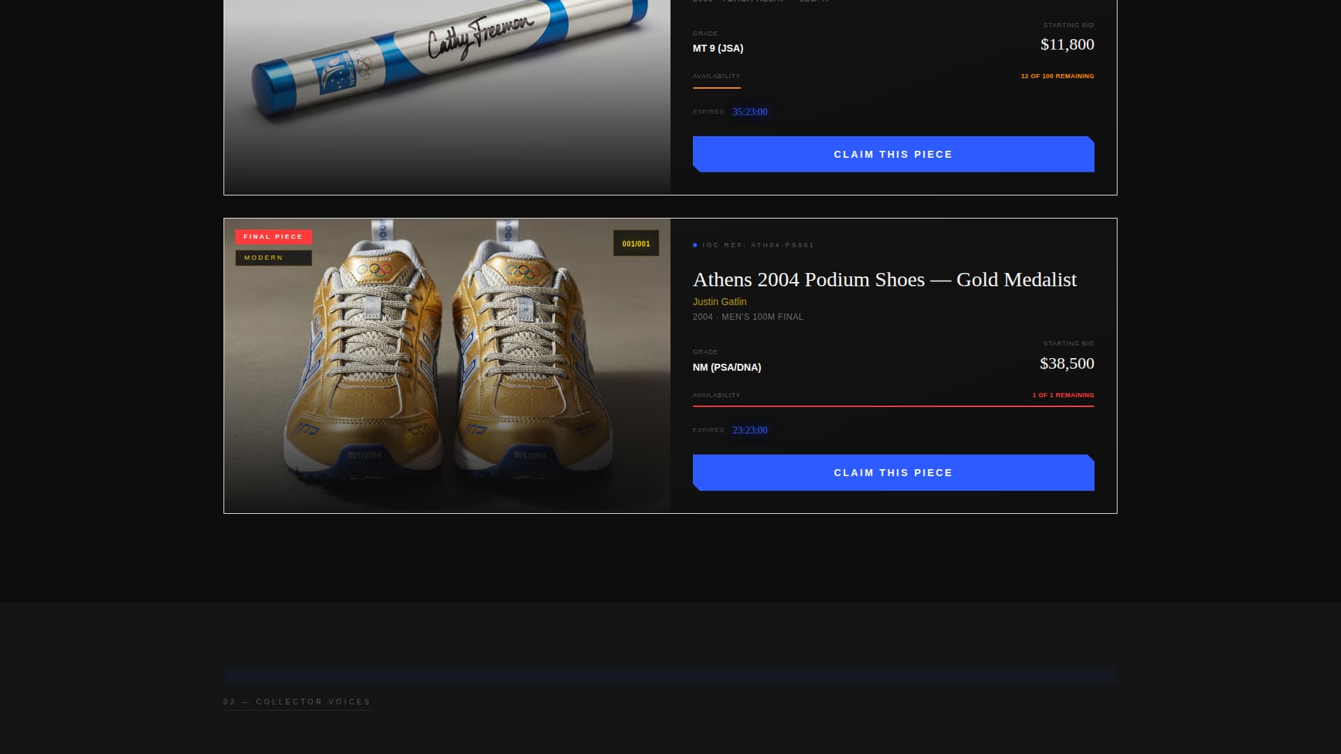 Torch - Exclusive Memorabilia Landing Page Template