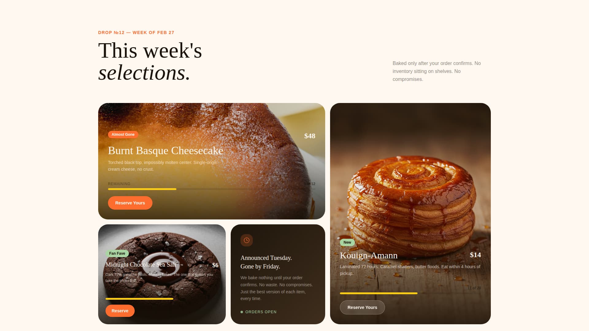 Proof - Exclusive Bakery Landing Page Template