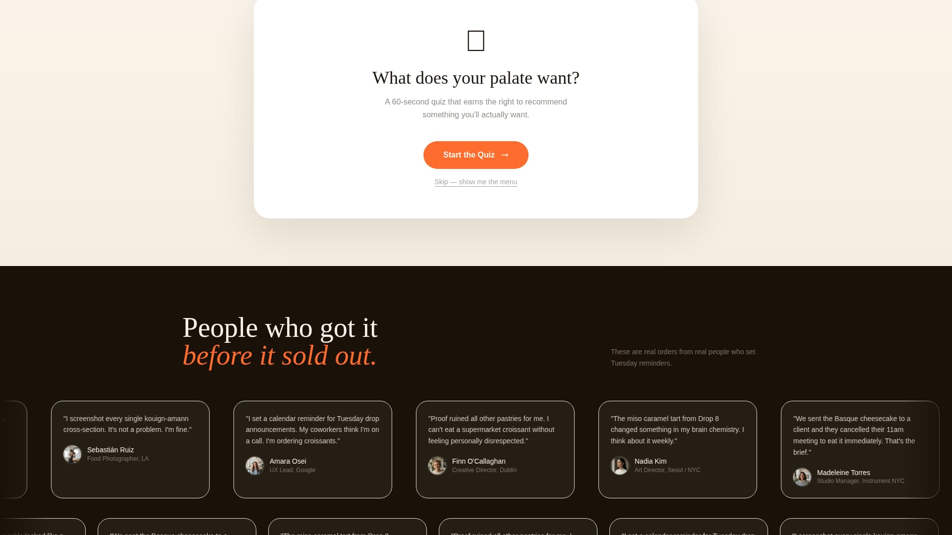 Proof - Exclusive Bakery Landing Page Template