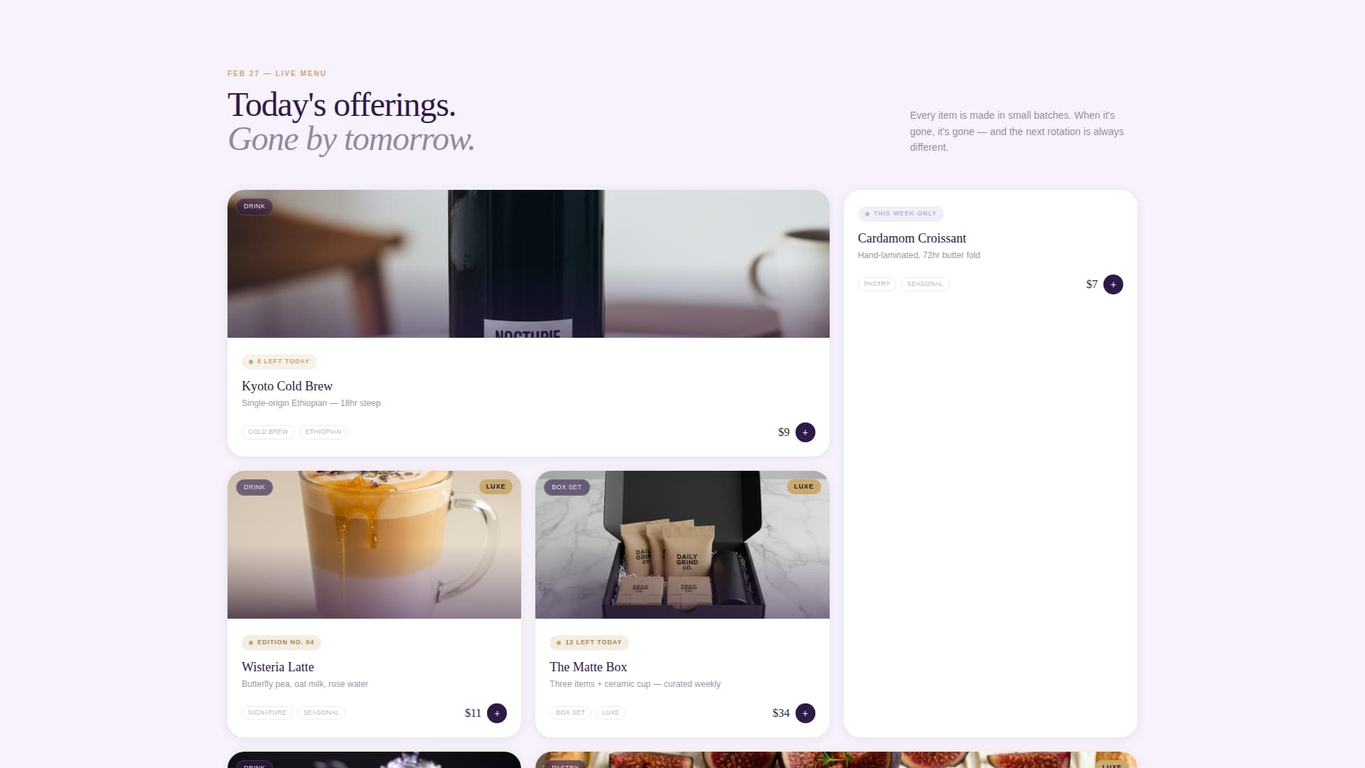 Drip - Luxe Café Landing Page Template