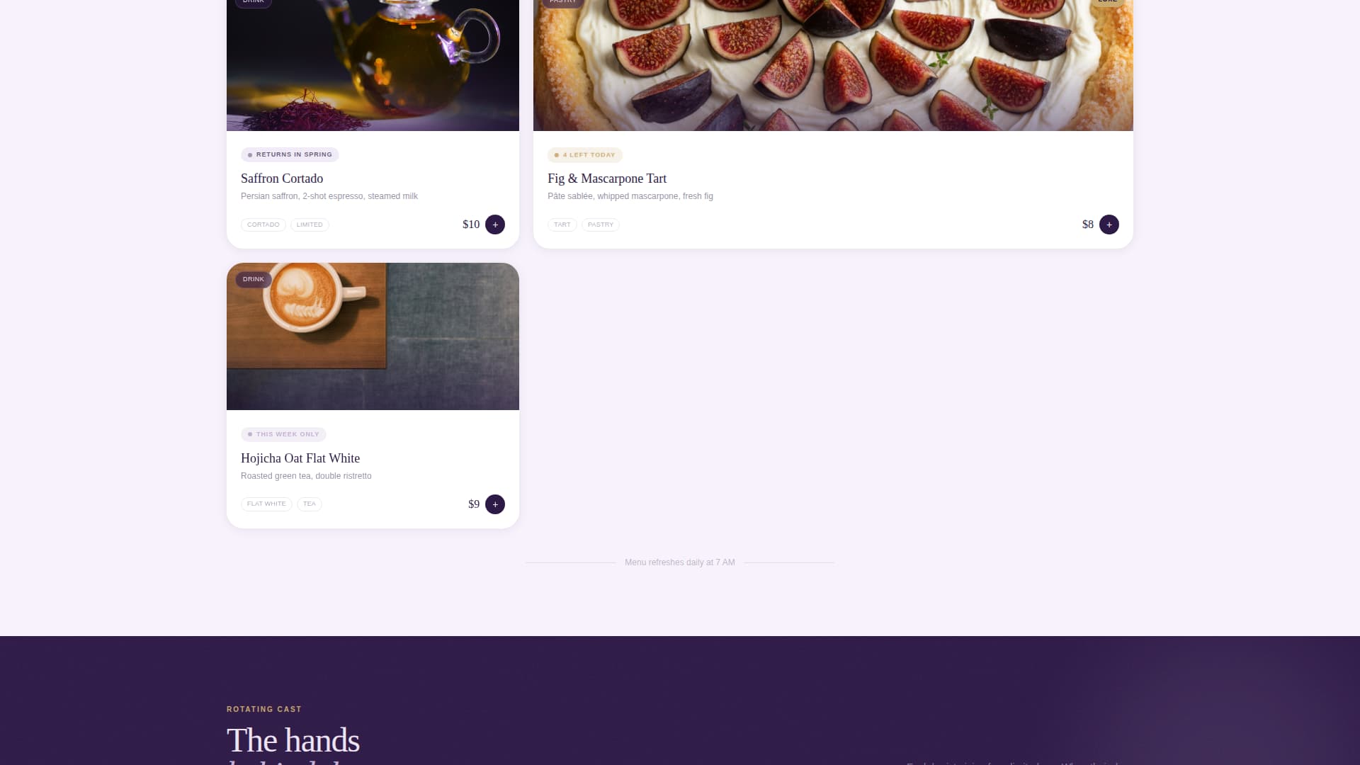 Drip - Luxe Café Landing Page Template