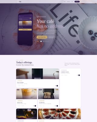 Drip - Luxe Café Landing Page Template