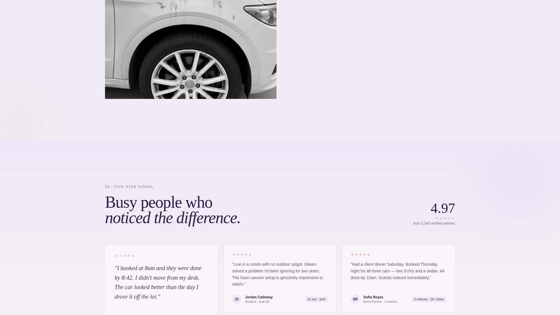 Gleam - Premium Carwash Landing Page Template