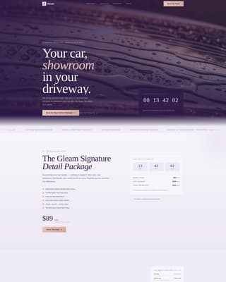 Gleam - Premium Carwash Landing Page Template