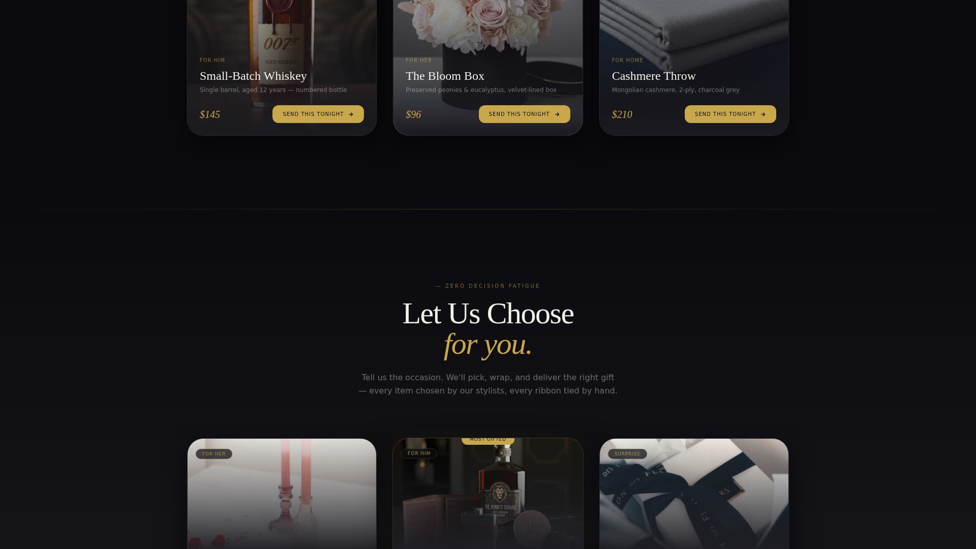 Gifted - Luxe On-Demand Landing Page Template