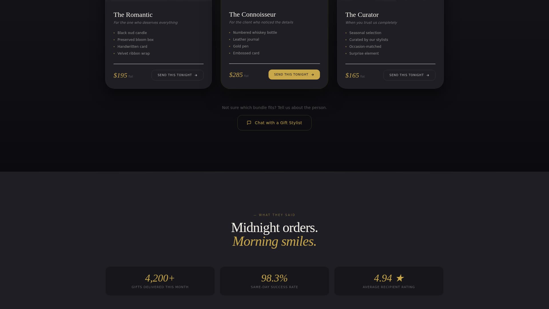 Gifted - Luxe On-Demand Landing Page Template