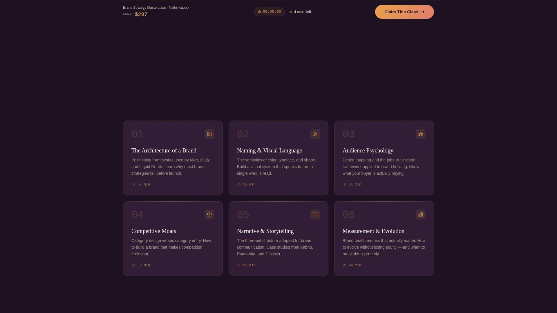 Enroll - Exclusive Masterclass Landing Page Template