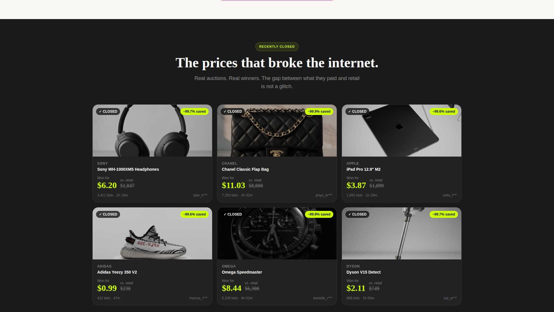 Bid - Electrifying Auction Landing Page Template